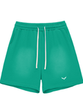 Sun Fade Raw Edge Cotton Shorts