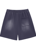 Sun Fade Raw Edge Cotton Shorts