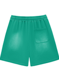 Sun Fade Raw Edge Cotton Shorts